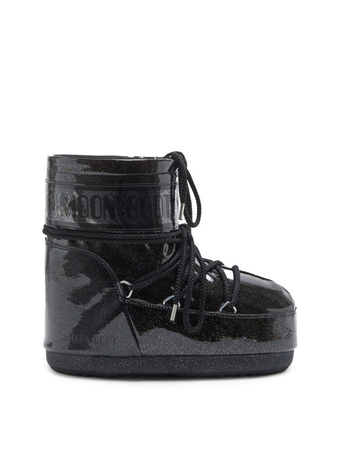 MOON BOOT Icon Low Glitter Black